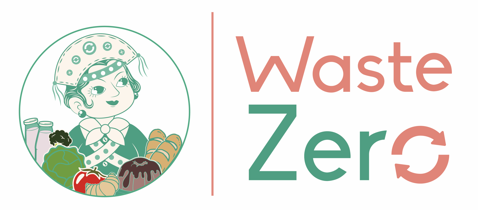 Logo WasteZero com mascote